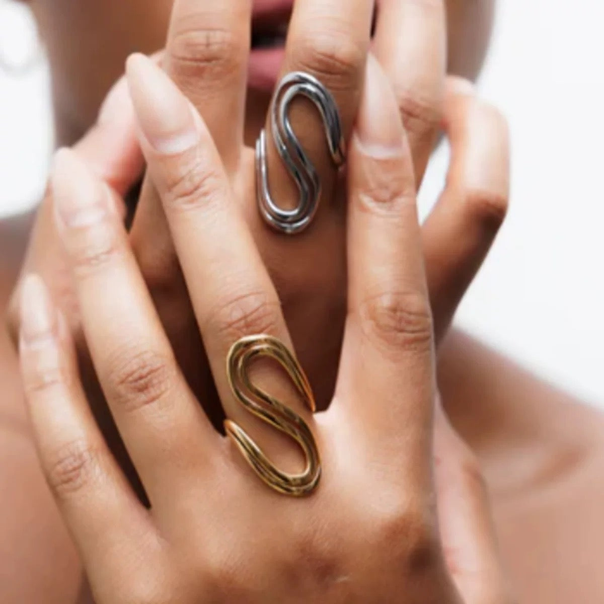 Aororawing Ring- Wave& Curve