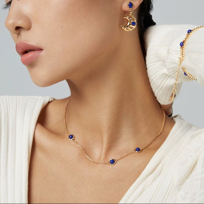 Aororawing Necklace-Lapis lazul