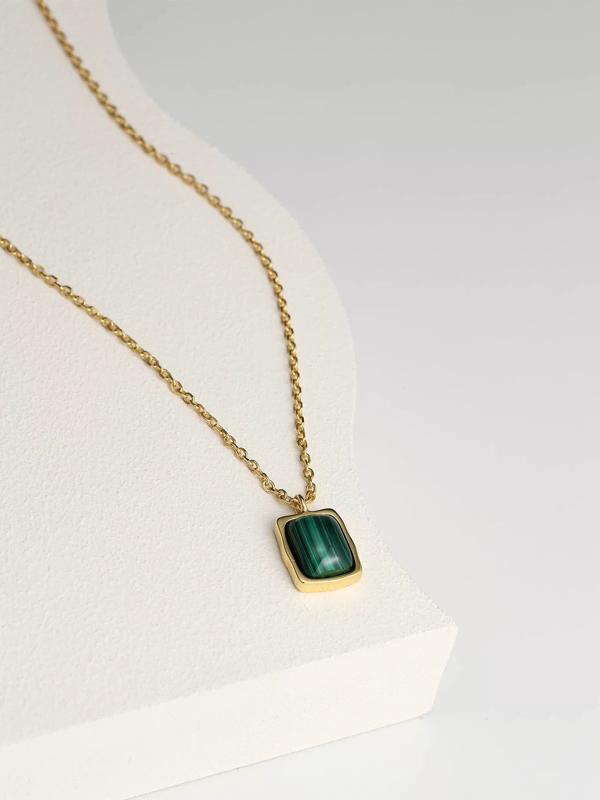 Aororawing Earring-Malachite