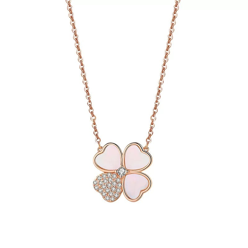 Aororawing Necklace- Four-Leaf Clover