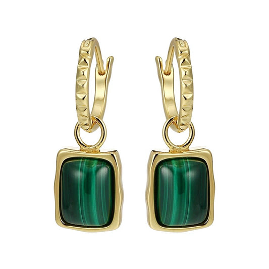 Aororawing Earring-Malachite